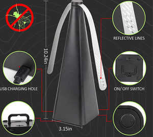 用于露台的无化学Shoo USB可充电飞扇用衣架保持苍蝇和虫子远离苍蝇和陷阱