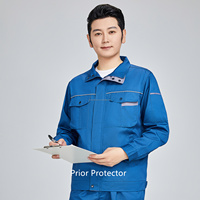 Ensembles de vêtements de travail de sécurité en coton respirant sergé épais 235g (80% POLY / 20% C) pour la construction, longueur genou