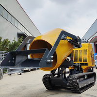 Mini-mélangeur sur chenilles à configuration standard, accessoires complets inclus pour une utilisation directe après livraison