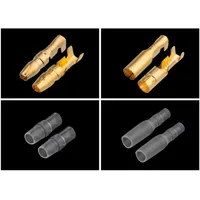 4.0 Bullet Crimp Terminal Car Connecteur de fil électrique Diamètre 4 mmFemelle + Mâle + Boîtier Terminal de presse à froid