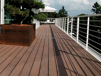 Planches de terrasse en composite WPC, résistantes aux intempéries, revêtement de sol extérieur, installation par clic, antidérapant, design grain de bois 3D, dalles de terrasse