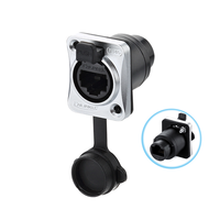 Connecteur Ethernet étanche IP67 Cnlinko 8 broches YT RJ45 personnalisé avec panneau de signalisation LED, boîtier en alliage, cuivre et laiton, certifié 1,2A