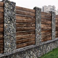 Clôture en maille de gabion en fil de fer galvanisé Panier de mur de soutènement rempli de roche Clôture soudée rentable pour clôturer les treillis et les portes