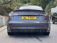 Vente directe d'usine, kit carrosserie RZ Style en fibre de carbone, lèvre avant, jupe latérale, diffuseur arrière pour Tesla Model 3