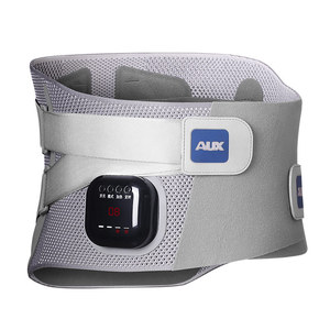AUX Heated Lumbar Support Belt Rechargeable Electric Massage Waist Support With Timing <b>Control</b> Gray - Product Image 1