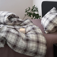 Parure de lit légère 100 % coton, motif géométrique moderne, écologique, 200 fils, toutes saisons, toucher agréable, qualité supérieure, essentiels de qualité supérieure