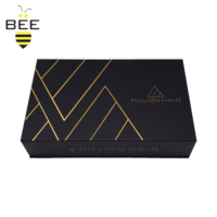 Boîte d'emballage cadeau noire Offre Spéciale avec stratification mate à fermeture magnétique et impression de gaufrage pour des cadeaux exclusifs