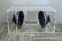 Bespoke Speaker Mini Akrilik Bening, Tempat Berdiri, Tampilan Speaker Lucite Kreatif DIY