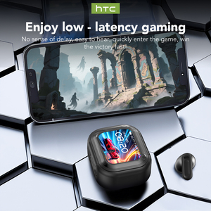 Tai nghe chơi game không dây thực thụ HTC NE20 AI, Bluetooth 6.0, màn hình LCD, chất lượng âm thanh HD, thời trang, khử tiếng ồn - Product Image 5