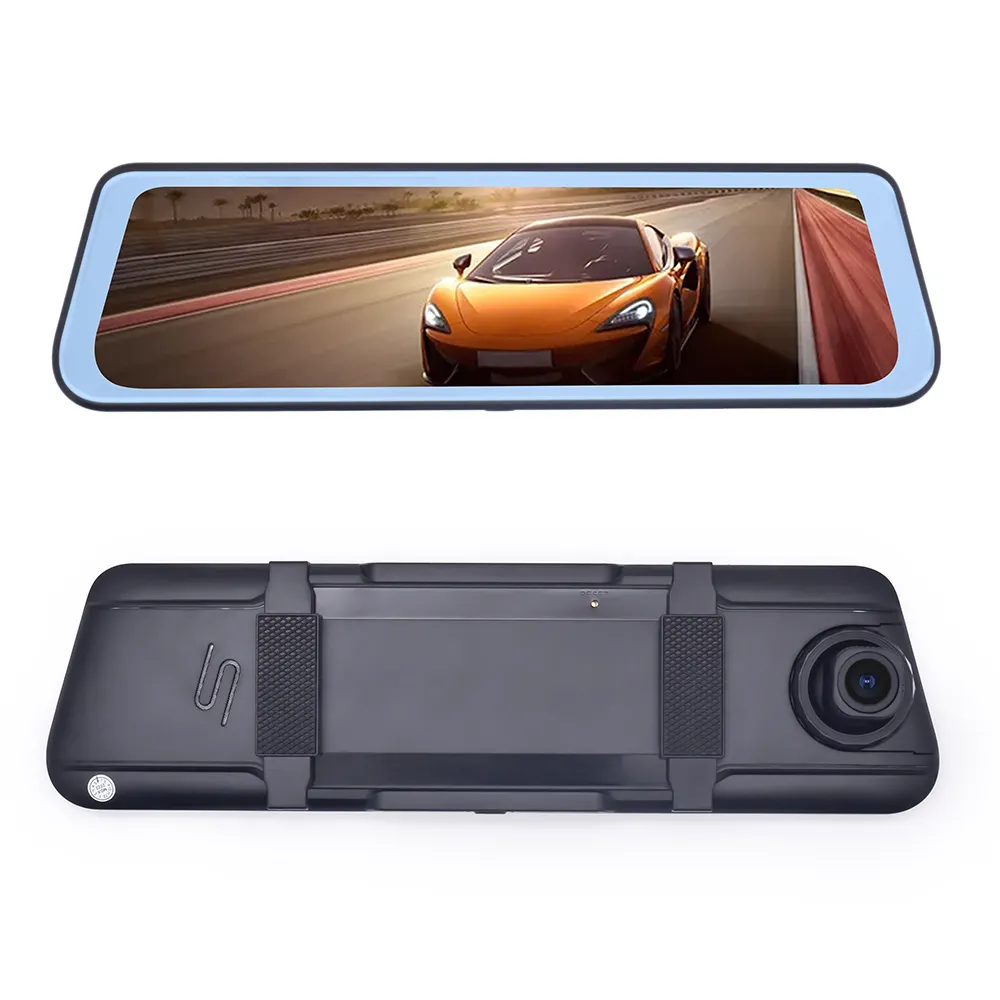 9,66 "Dual Lens Mirror Dash Cam Touchscreen 1080P Auto DVR Vorder-und Rückspiegel Kamera Video recorder 12V Universal FHD CN;GUA