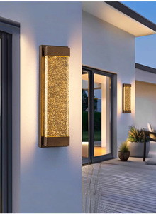 Lampe murale extérieure en cristal LED de style minimaliste pour l'installation sur mur extérieur, couloir, jardin, lampe murale extérieure IP65 - Product Image 5