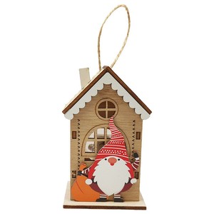 Décoration de Noël en bois à suspendre : maison, Père Noël, renne, bonhomme de neige – Cadeau artisanal pour sapin de Noël - Product Image 2