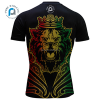 Pur hommes durable personnalisé séchage rapide Rasta Maori éruption cutanée pour hommes Reggae lion Compression à manches courtes t-shirt tatouage
