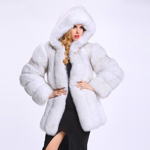 Veste en <span class=keywords><strong>fausse</strong></span> <span class=keywords><strong>fourrure</strong></span> pour femme, capuche en <span class=keywords><strong>fausse</strong></span> <span class=keywords><strong>fourrure</strong></span> de renard, manteau en <span class=keywords><strong>fausse</strong></span> <span class=keywords><strong>fourrure</strong></span> - Product Image 5