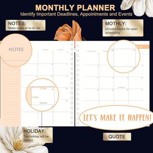 Agenda personnalisé Prolead avec logo en feuille d'or, couverture rigide B5, papier écologique, reliure spirale, 80 feuilles, impression CMYK - Product Image 3