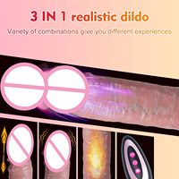 Realistische riesige Männer Vibrator Dildo maschine Elektrische Fernbedienung Weiches Silikon Schub Dildo Sexspielzeug für Frauen