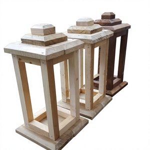 Lanterne à bougie en bois faite à la main de style vintage avec panneaux en verre, impression personnalisable pour la décoration de la maison, pour anniversaire/mariage/Noël - Product Image 3