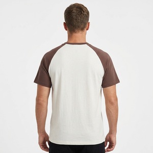 Men's 100% Cotton <b>Raglan</b> <b>Sleeve</b> <b>T</b> <b>Shirt</b> O Neck Short <b>Sleeve</b> Casual Tee Blank Pattern - Product Image 3