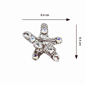 Adornos <span class=keywords><strong>de</strong></span> Lujo para Zapatos, Diseño <span class=keywords><strong>de</strong></span> Estrella Metálica con Pedrería, Chapados en Oro, Multicolores, para Mujeres, Zapatos Tipo Clog - Product Image 2