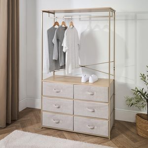 Armario Independiente Moderno SENYU con Puertas de Vidrio, Estructura Metálica, Diseño Minimalista, Muebles para Dormitorio - Product Image 2