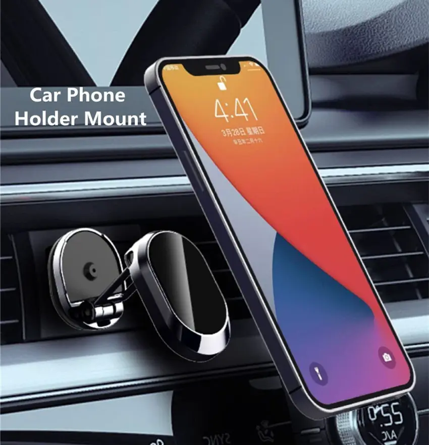 Laudtec Magnetic Car Phone Holder Magnet Smartphone Mobile Stand Cell GPS Support for iPhone 14 13 12 XR for Huawei for Samsung