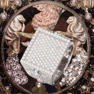 แหวนแต่งงานผู้ชายแบบคลัสเตอร์ ประดับเพชรซิคอนทรงคลาสสิค 5A ตัวเรือนทองแดงชุบโรเดียม เหมาะสำหรับงานปาร์ตี้ - Product Image 3