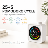 Timer Pomodoro per Bambini, Studio e Ufficio, Orologio per la Concentrazione 25+5 con Display LED, Design Magnetico, Batteria Ricaricabile a Lunga Durata