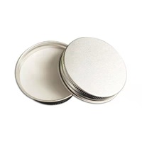 Couvre-bocal en métal aluminium noir argenté or 56 mm 70 mm 89 mm pour bocal en verre