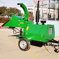 Grande capacité 100HP 80hp chenille sur piste déchiqueteuse à bois déchiqueteuse de branches broyeur d'arbres avec moteur central