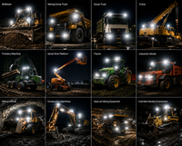 Luz de Trabajo Ultrabrillante para Excavadoras CAT, Komatsu, Hitachi, Equipos de Minería, Iluminación de Amplio Voltaje 9-32V