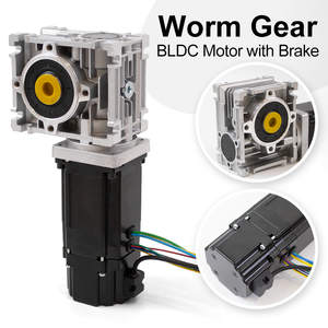 Motor BLDC con Engranaje de Gusano Personalizado, 24V 130W 3000RPM, Motor de Engranaje Trifásico sin Escobillas para Automatización Médica y Alimentaria JSS57BSA80B030A - Product Image 2