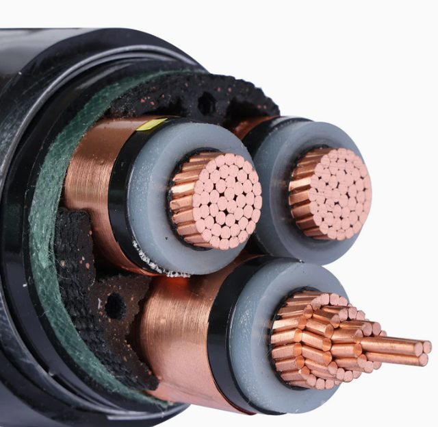 3 Core Copper Conductor Medium Voltage Armored XLPE/PVC Insulated Industrial Construction Power Cable for Underground Use