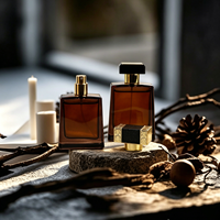 Flacon de parfum carré en verre de luxe vintage haut de gamme, très vendu, 50 ml 100 ml, rechargeable avec boîte d'emballage
