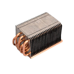 Desain kustom Stamping CNC Broached tembaga pipa panas lampu LED CPU GPU Heatsink sirip aluminium Stack layanan mesin - Product Image 3