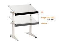 Bureau d'ordinateur réglable en hauteur, facile à assembler, pour s'asseoir et le bureau