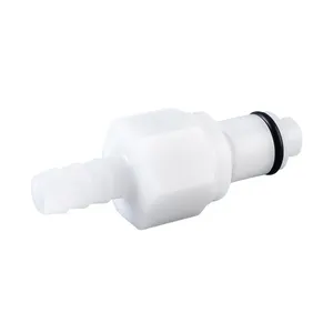 Factory Supply 3.2mm Hose Barb Plastic One Way Check Valve Shut Off In Line Quick Disconnect Fitting Coupling for Air Water Line