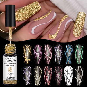 Gel con Brillo Reflectante, Gel Francés con Brillo Láser, Esmalte de <span class=keywords><strong>Uñas</strong></span> Semipermanente UV, Decoración de <span class=keywords><strong>Uñas</strong></span>, Barniz - Product Image 2