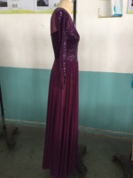 Sequin danse latine longue robe Stretch maille scène Performance danse porter compétition professionnelle élégant Ballet danse Costume
