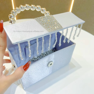 New Style Small <b>Square</b> Crossbody Shoulder Bag With Tassel Sequins Internet Celebrant Dinner Polyester Tanjing - Product Image 3