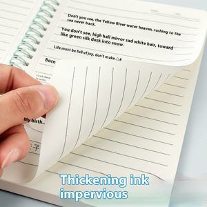 Diario personalizzato semplice colore freddo A5 grande capacità di esame in aula Record ufficio scuola Notebook con Logo per gli studenti - Product Image 5