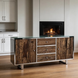 Modern Stainless Steel <b>Storage</b> <b>Cabinet</b> Solid Wood Designs for Kitchen Living <b>Room</b> and <b>Dining</b> Home Furniture for Hotels - Product Image 3