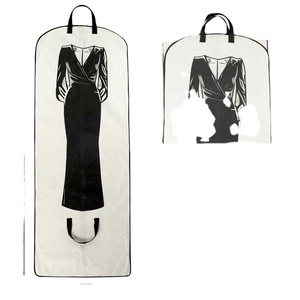 Free Sample Mergeboon Custom logo Long Bridal Dress Cover Bag <b>Suit</b> <b>Carrier</b> Carry on Garment Bag with Zipper RPET - Product Image 2