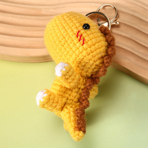 Lote de llaveros colgantes de muñecos de dinosaurio de ganchillo hechos a mano con hilo, <span class=keywords><strong>mini</strong></span>, bonitos, de amigurumi, con forma de animal de juguete - Product Image 4