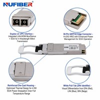 Transceiver Optique 100GBASE-ZR4 QSFP28 LAN-WDM Refroidi EML 80km Duplex LC SMF DDM Hot Pluggable pour Télécom & Cloud DCI
