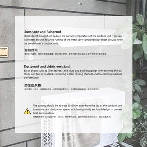 Abri de pluie pour l'unité extérieure d'un climatiseur domestique Couverture de climatiseur - Product Image 5