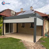 Pergola arquée motorisée en aluminium intelligent, imperméable et personnalisée pour jardin, avec toit à lames orientables