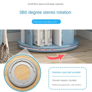 Estantería Giratoria de 360 Grados, Moderna y Minimalista, de <span class=keywords><strong>Madera</strong></span>, para Libros Infantiles, Librería para Estudiantes - Product Image 5