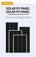 Panneau solaire 6V/18V 6W 8W 10W 12W 15W 20W 30W 50W 60W 80W 100W 120W 150W 180W 200W 250W 300W 350W 400W 450W 500W 550W 600W 700W