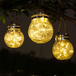 Outdoor Solar Crack Light Christmas Decorative <b>Garden</b> <b>String</b> Lighting Courtyard Glass Pendant for Night Lighting Courtyard - Product Image 1