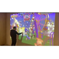 Juegos de proyección AR en pared para parques de atracciones infantiles, mapeo de proyección interactivo, sensor láser, pantalla táctil
